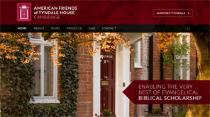 A screenshot of the American Friends of Tyndale House website