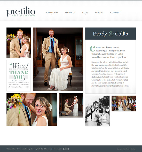 A screenshot of the new Pictilio website