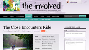A screenshot of The Involved website