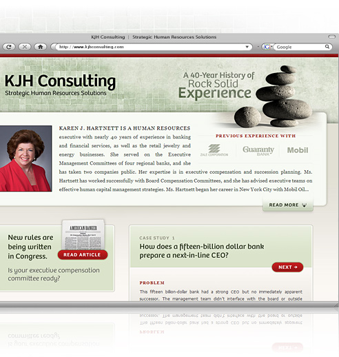 A screenshot of KJHConsulting.com