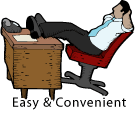 Businessman relaxing at desk
